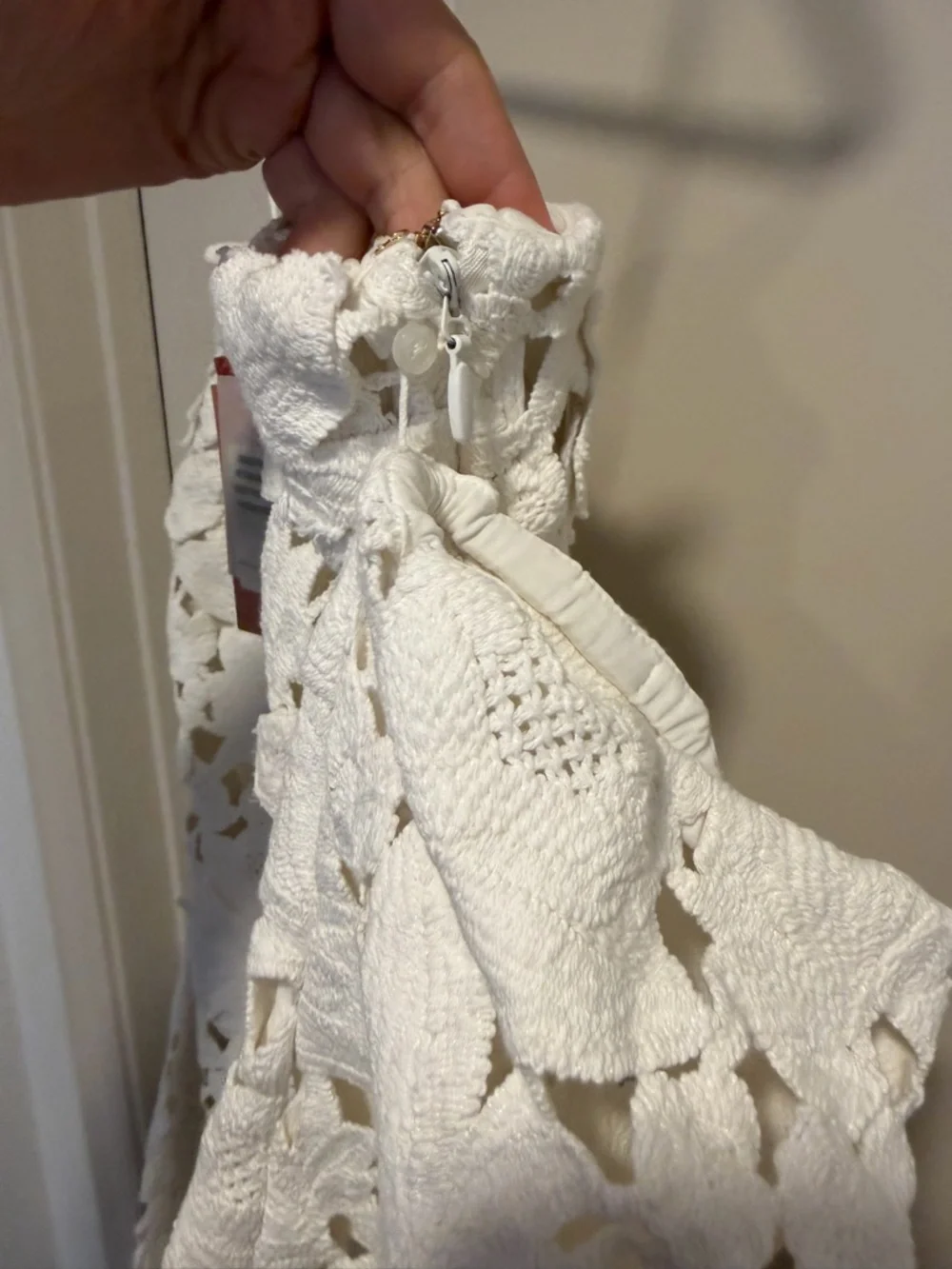 Cult Gaia Kaylina White Strapless Crochet Lace Maxi Dress Size 12 NEW! With tags - Picture 13 of 16